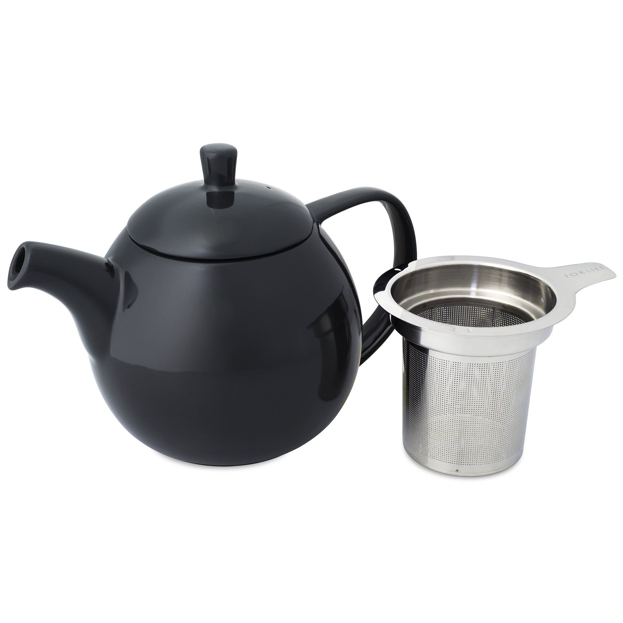 Curve Teapot-Black - Indigo Tea Co.