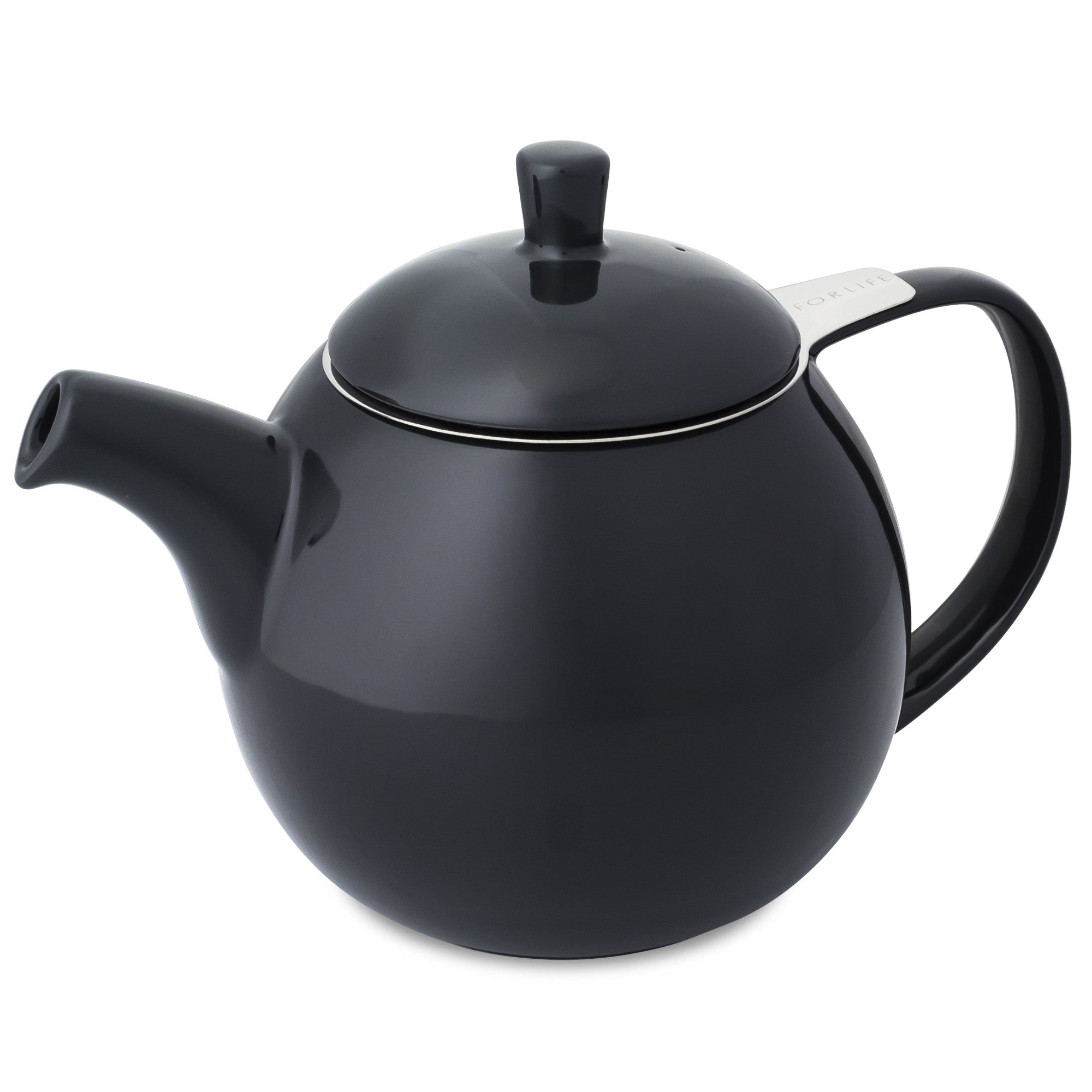 Curve Teapot-Black - Indigo Tea Co.