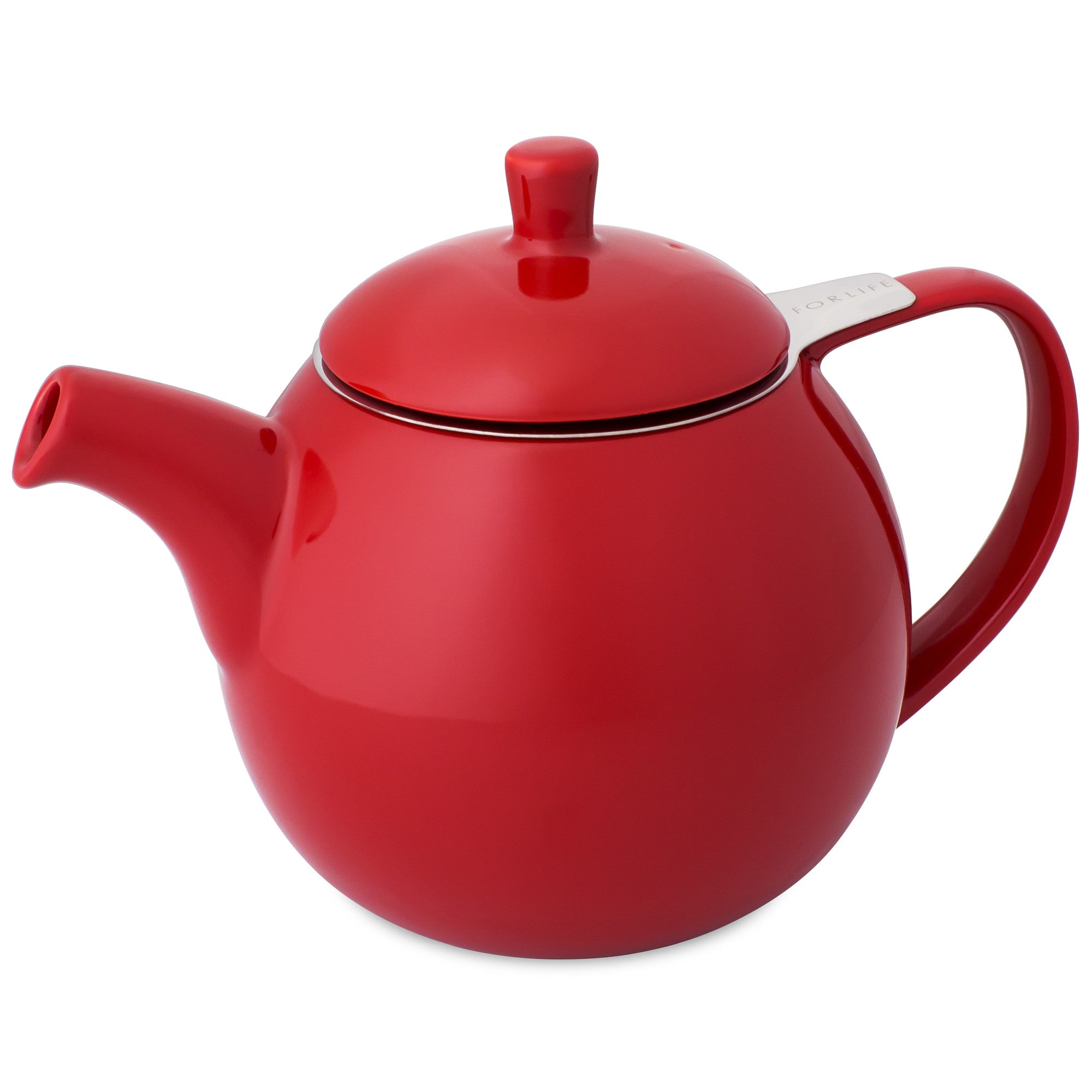 Curve Teapot-Red - Indigo Tea Co.